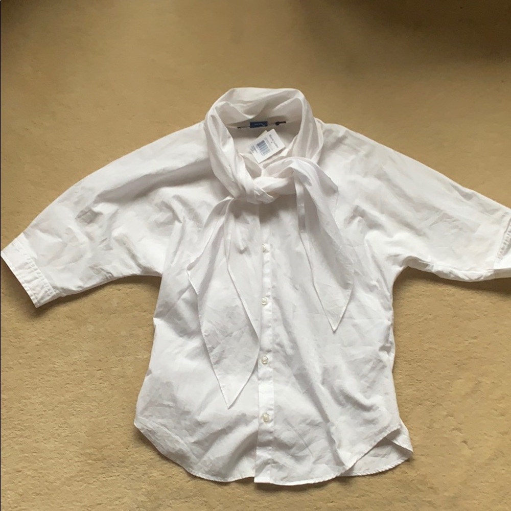 NWT Ralph Lauren Sport tie neck blouse Size 6